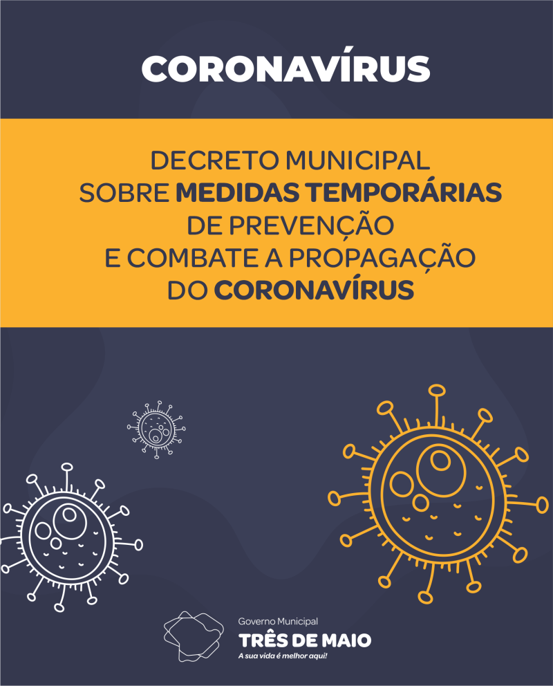 Governo Municipal decreta estado de emergência e estabelece normas para prevenção ao vírus COVID-19